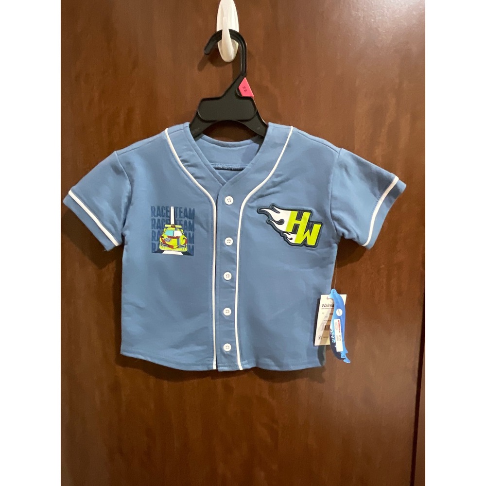Hot Wheels Toddler Button-Down Baseball Jersey Size 18m